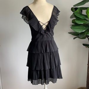 Express Black ruffled dress